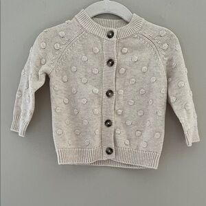 Cat & Jack Cream Bobble Cardigan 3-6M